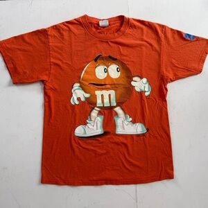 Chase Authentics M&M Nascar Shirt Orange full m&m print